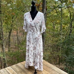 LOVESTITCH ELENA FLORAL BOHO DRESS Sz L